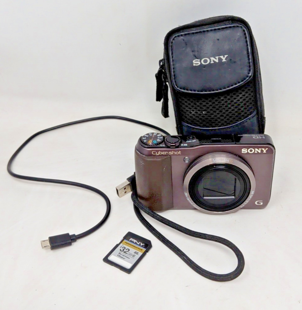Sony Cyber-shot DSC-HX20V 18.2MP Digital Camera Black Works! +Batt+Chrg+SD Card!